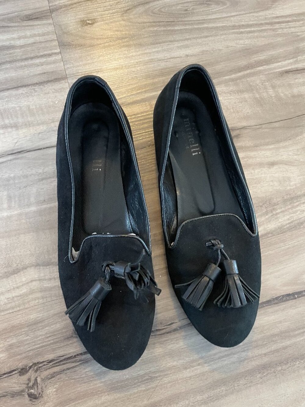 Minelli black suede tassel flats - Women